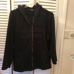 Torrid women black hoodie light jacket, XXL